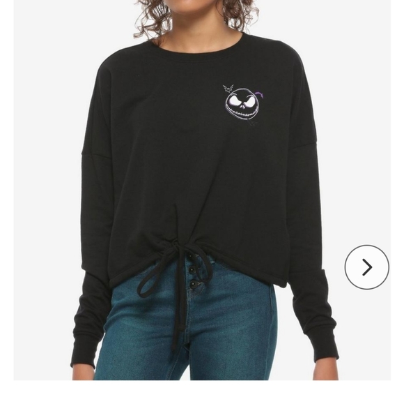 Nightmare Before Christmas Halloween Town Long-Sleeve Girls Drawstring T-Shirt - Picture 5 of 7